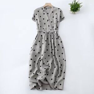Anthropologie 100% cotton Polka Dot dress - size S
